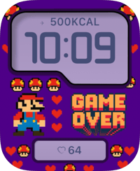 Game Over Mario Apple Watch face - Video Games