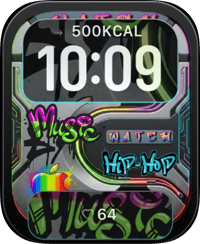 Hip Hop Neon Apple Watch face - Art