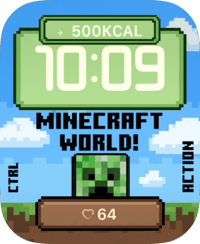 Minecraft World Pixel Face Apple Watch face - Video Games