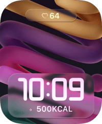 Neon Abstract Waves Apple Watch face - Art