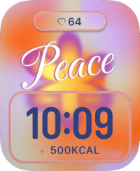 Pastel Peace Apple Watch face - Art