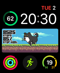 🐕 Pixel Black Shiba Apple Watch face