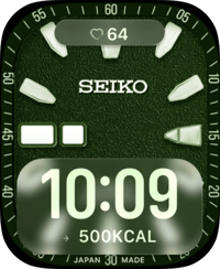 Seiko Diver Moss Apple Watch face - Luxury