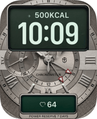 Silver Reserve Apple Watch face - Luxury