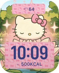 Sleepy Hello Kitty Apple Watch face