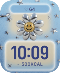 Smiley Daisy Apple Watch face - Nature