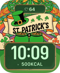 St. Patrick's Gold Apple Watch face