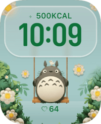 Swing Totoro Apple Watch face - Nature