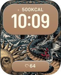 Vintage Dragon Scroll Apple Watch face - Special Collections