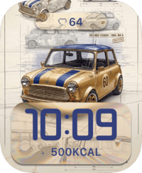 Vintage Mini Cooper Apple Watch face - Cars