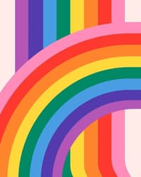 🌈 Retro Rainbow Apple Watch face