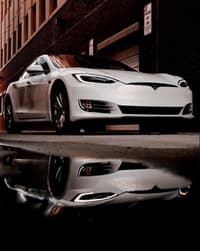 🏙️ Tesla Model S Urban Reflection Apple Watch face - Cars