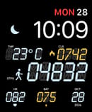 Digital LED Command watch face for Apple Watch