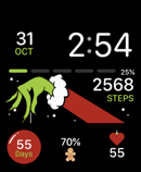 Grinch Countdown watch face for Apple Watch