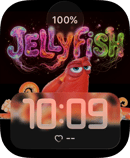 Neon Jellyfish watch face for Apple Watch