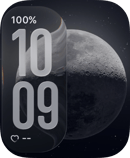 Silver Moon watch face for Apple Watch