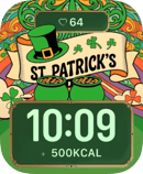 St. Patrick's Gold watch face for Apple Watch