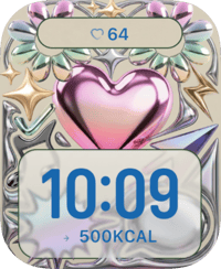 Chrome Candy Heart Apple Watch face - Special Collections