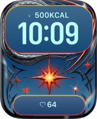 Chrome Starburst Apple Watch face