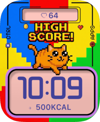 High Score Cat Arcade Face Apple Watch face - Video Games
