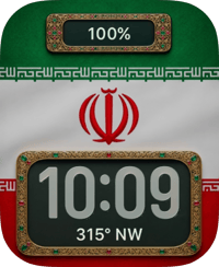Iran Flag Apple Watch face - Sports