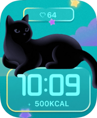 Midnight Cat Apple Watch face - Animals
