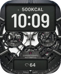Shadow Skeleton Apple Watch face - Luxury