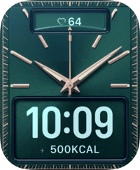 Teal Elegance Apple Watch face - Luxury