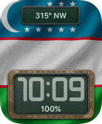 Uzbekistan Flag Apple Watch face - Sports