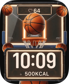 Basketball Glow Apple Watch face - NBA, Sports