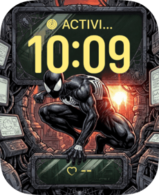 Black Suit Spider-Man Apple Watch face - TV
