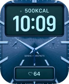 Blue Atelier Apple Watch face - Luxury