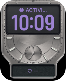 Brushed Steel Apple Watch face - Luxury