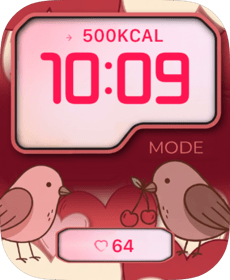 Cherry Lovebirds Face Apple Watch face - Special Collections