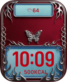 Chrome Butterfly Apple Watch face - Luxury