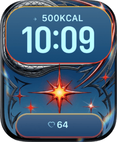 Chrome Starburst Apple Watch face