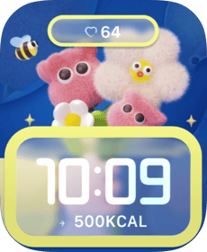 Cloud Teddy Picnic Apple Watch face - Nature