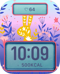 Easter Bloom Bunny Apple Watch face - Special Collections