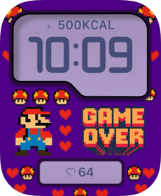 Game Over Mario Apple Watch face - Video Games