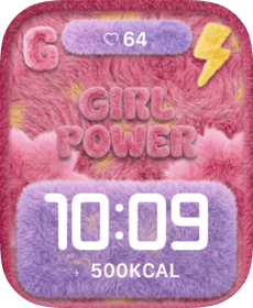 Girl Power Fuzzy Apple Watch face - Art