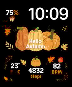 Hello Autumn Duo Apple Watch face - Nature
