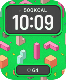 Isometric Candy Blocks Apple Watch face - Art