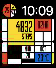 Mondrian Blocks Apple Watch face - Art