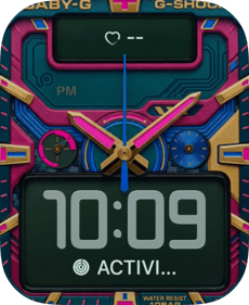 Neon Baby-G Apple Watch face - Luxury