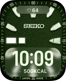 Seiko Diver Moss Apple Watch face - Luxury