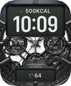 Shadow Skeleton Apple Watch face - Luxury