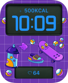 Skater Pop Apple Watch face - Art