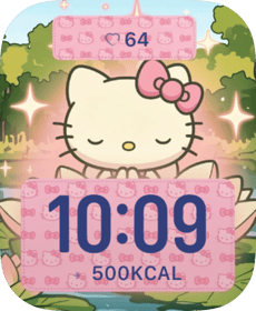 Sleepy Hello Kitty Apple Watch face