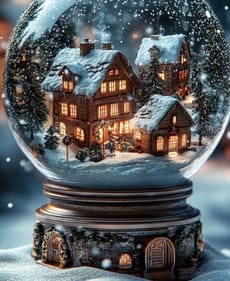 Snowy Village Apple Watch face