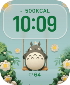 Swing Totoro Apple Watch face - Nature